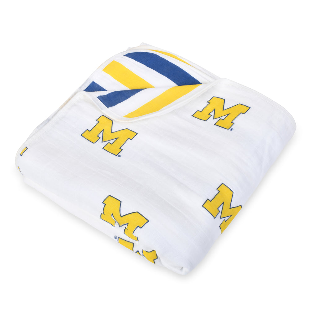 University of Michigan Four Layer Muslin Blanket