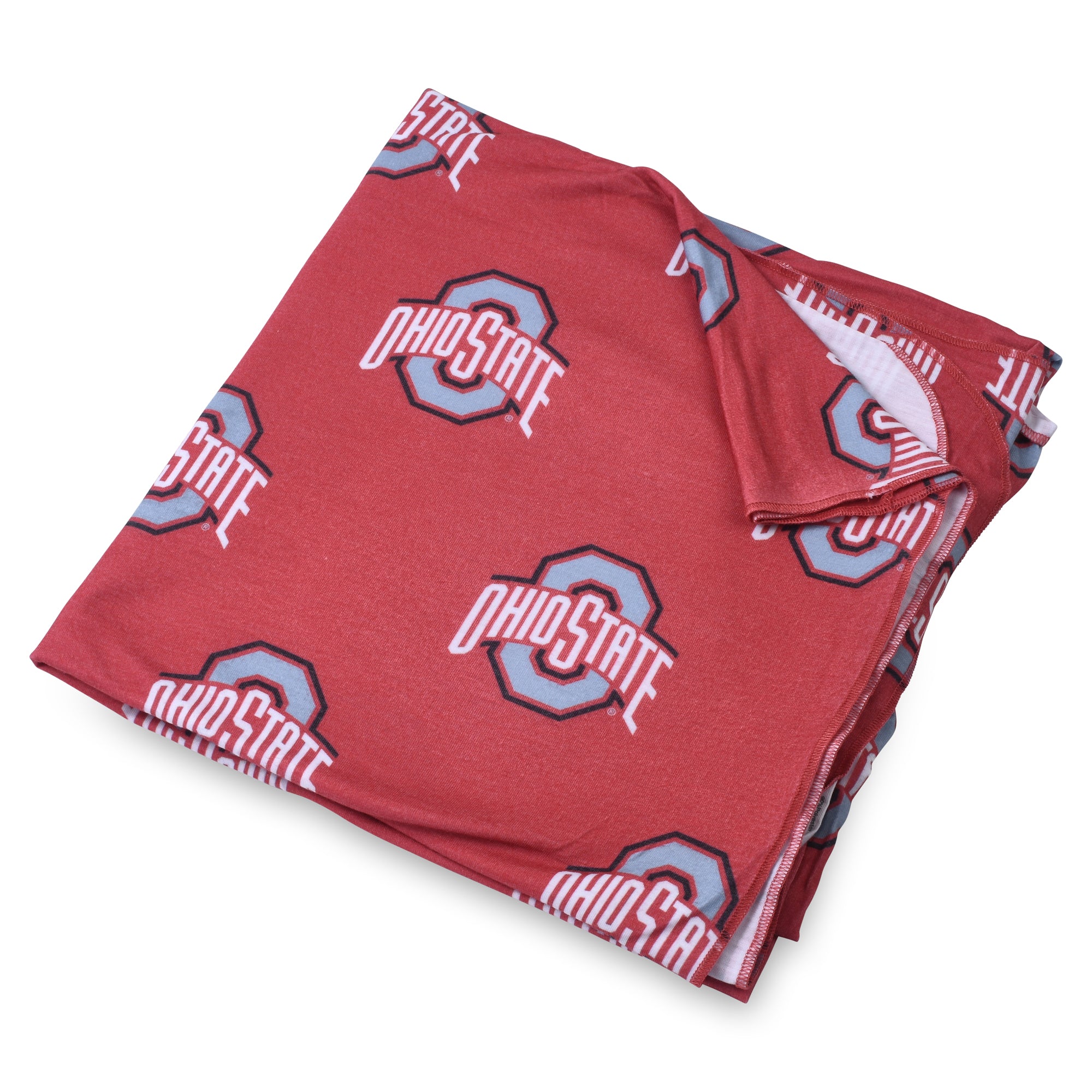 Ohio State University Knit Swaddle Blanket  Soft Stretchy Baby Wrap    Three Little Anchors